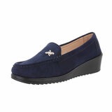 Donker blauwe daimen mocassin Danielle_