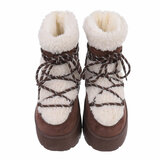 Bruin-beige gemoltoneerde winterboot Many_