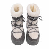 Grijs-beige gemoltoneerde winterboot Many_