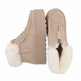 Beige daimen winterboot Fenna_