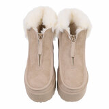 Beige daimen winterboot Fenna_