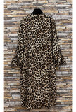 Stijlvolle beige leopardprinted hemdjurk_