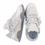 Beige-grijze lage sneaker Anja_