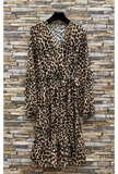 Stylishe midi leopardprinted jurk_