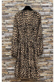 Stylishe midi leopardprinted jurk_