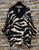 Chique blouse in satijn met zebraprint  _