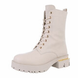 Beige halfhoge boot Franciska_