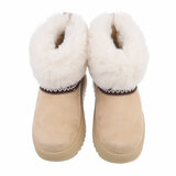 Beige korte daimen winterboot Phina_