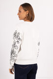 Magnifique pull-over tricoté blanc-noir_