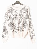 Magnifique pull-over tricoté taupe-beige_