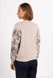 Prachtige taupe-beige gebreide pullover_