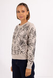 Prachtige taupe-beige gebreide pullover_