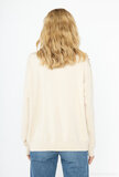 Magnifique pull-over beige surdimensionné en maille_