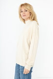 Magnifique pull-over beige surdimensionné en maille_