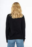 Prachtige zwarte oversized pullover in maille_