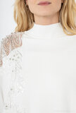 Magnifique pull-over blanc surdimensionné en maille_