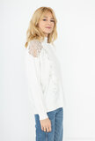 Magnifique pull-over blanc surdimensionné en maille_