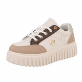 Bruin-kaki lage sneaker Ashani_