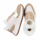 Beige lage winter sneaker Christelle_