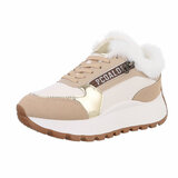 Beige lage winter sneaker Christelle_