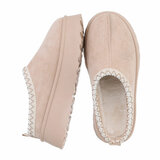 Beige kort daimen winterlaarsje Edwige_