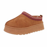 Chaussures dhiver camel en daim Edwige_