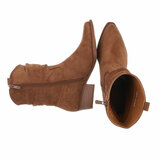 Camelkleurig daimen biker-western boot Charlie_