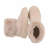 Beige daimen winterboot Roxanne_