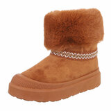 Camelkleurige daimen winterboot Roxanne_