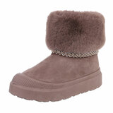 Kaki bruin daimen winterboot Roxanne_