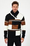 Pull homme fashion blanc-noir-brun_