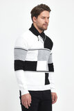 Pull homme fashion blanc-noir-gris_