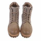 Kaki bruine boot Rebekka_