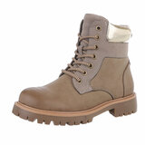 Kaki bruine boot Rebekka_