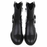 Zwarte biker-western boot Sabine_