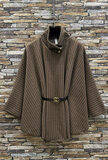 Elegante bruine flanellen cape jas_