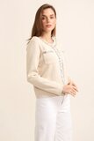 Wit-beige-zwarte cardigan_