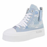 Licht blauwe hoge sneaker Kenna_