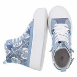 Blauwe hoge sneaker Kenna_