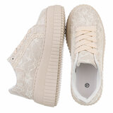 Beige lage sneaker Alegra_