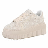 Beige lage sneaker Alegra_