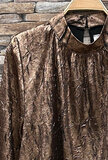 Chique goud-bronzen korte blouse _