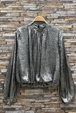 Chique zilveren korte blouse _