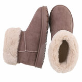 Kaki bruine daimen winterboot Ayala_