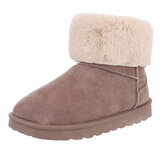 Kaki bruine daimen winterboot Ayala_