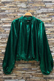 Chique groene korte blouse _