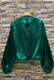 Chique groene korte blouse _