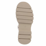 Beige halfhoge boot Aloya in echt suede leder_