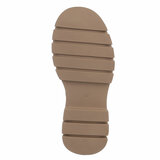 Taupe halfhoge boot Aloya in echt suede leder_