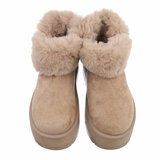 Kaki bruine daimen winterboot Janie_